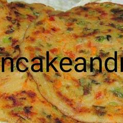 A picture of Veggie pancakes.