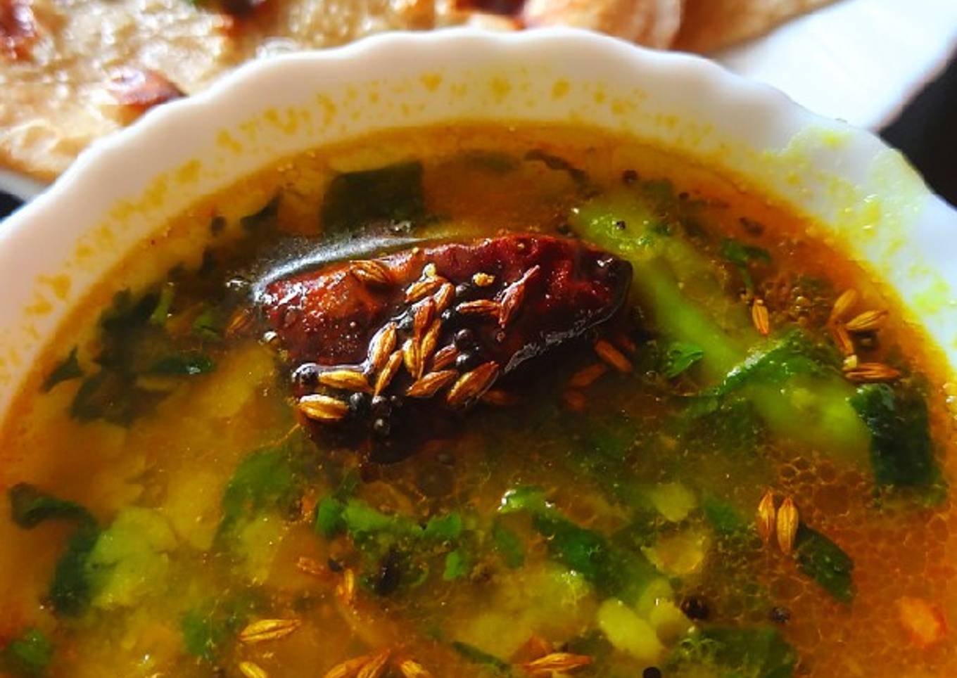 Palak Dal with Roti