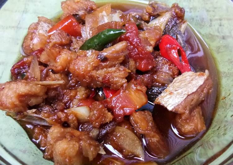 Langkah Mudah untuk meracik Telang Asin Masak Asam Manis Lezat