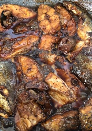 Hình của món Cá sủ kho tiêu.