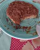 Panqueques esponjosos de avena y banana con dulce de leche y chocolate rallado