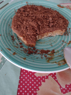 Una foto de Panqueques esponjosos de avena y banana con dulce de leche y chocolate rallado