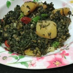 A picture of Methi,soya & palak.