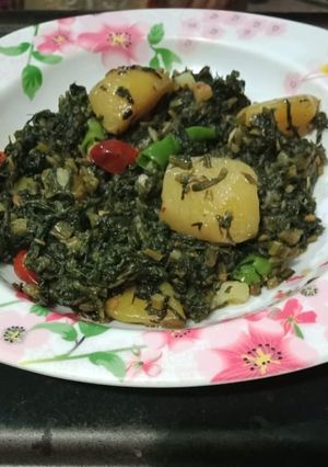 A picture of Methi,soya & palak.