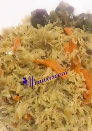 A picture of Afghani mutton pulao.