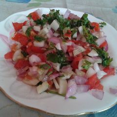A picture of Kachumber salad.