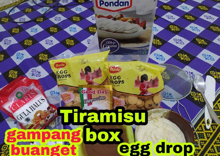 Tiramisu egg drop cream cheese