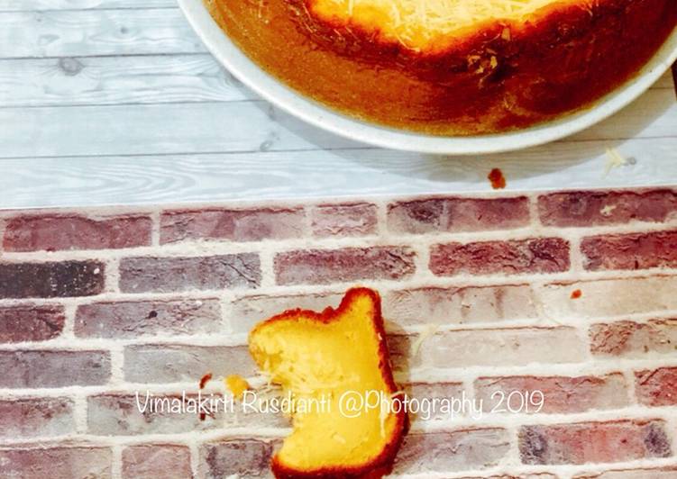Cara Mudah Membuat Cake tape keju dengan menggunakan baking pan Anti Gagal