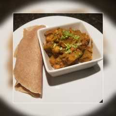 Una foto de Estofado de calabaza y garbanzo al curry