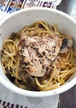 Foto resep Creamy Chicken Mushroom Pasta