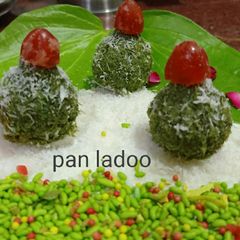 A picture of Ganesh special paan ladoo.
