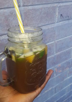A picture of Tamarin ginger juice.