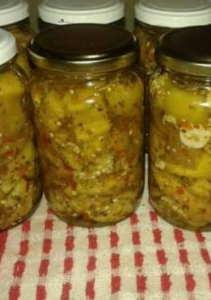 Una foto de Berenjenas en escabeche