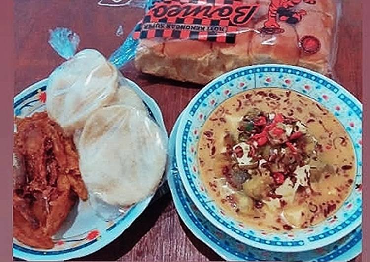 Sayur santen & ikan asin crispy