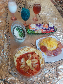 عکسی از دستور قیمه با مرغ و پلو
