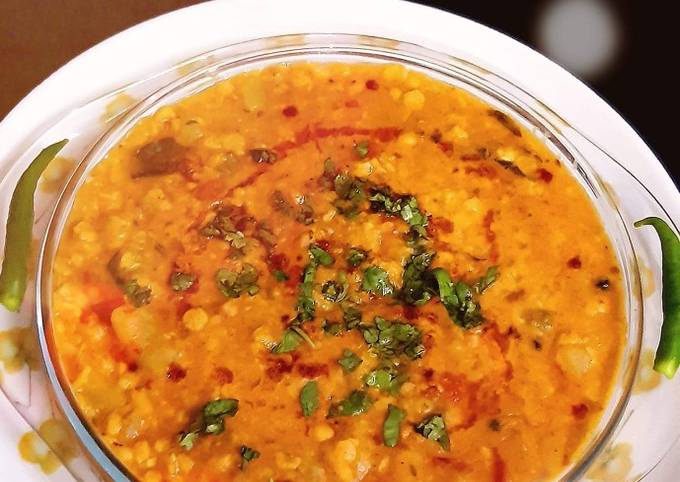 Recipe of Favorite Chana lentils with Bottle Gourd