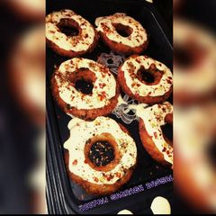 A picture of Cheesy crunchy potato donuts.