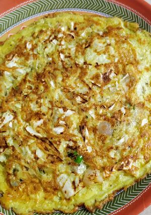 A picture of Cabbage omlette.