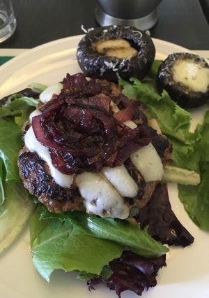 A picture of Paleo-ish Bacon Cheeseburger.
