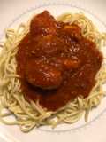 Tallarines rojos con pollo