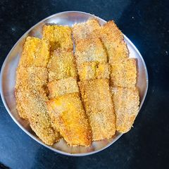 Raw Banana rava fry A picture of Raw Banana rava fry.