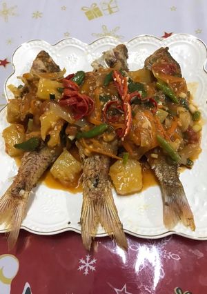 Foto resep Kakap asam manis pedes