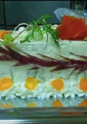 Una foto de Pastel de champiñón con curry y parmesano