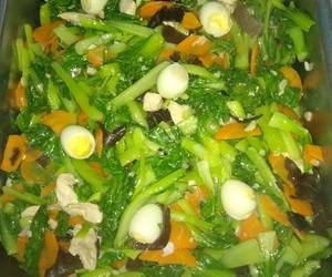 Resep Mudah Pokcoy tumis telur puyuh Nikmat Lezat