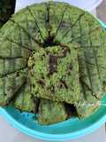 Banana Choco Pandan Cake (Bolu Pisang Coklat Pandan dengan Putih Telur)