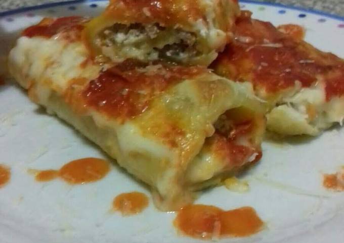 Guida passo passo a Fai  Fatto in casa super veloce Cannelloni di carne e ricotta