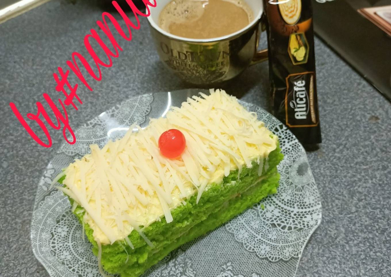 232.~cake pandan kukus moist~