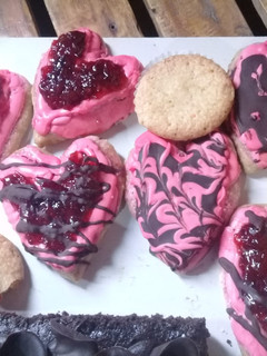 Una foto de Feliz San Valentín!! Corazones de chocolate y mermelada 💘💘💗💖