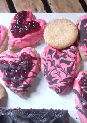 Una foto de Feliz San Valentín!! Corazones de chocolate y mermelada 💘💘💗💖