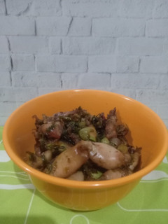 Foto resep Sambal Cumi asin Cabai hijau