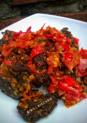 Foto resep Dendeng kering balado