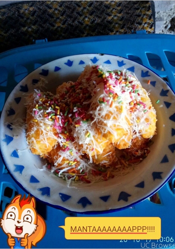 Foto resep Pisang 🍌 kremes warna warni