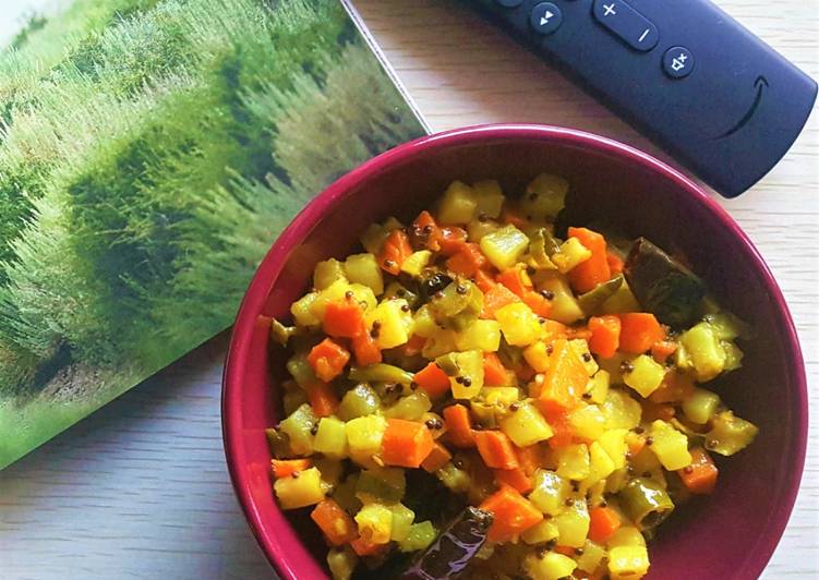 Simple Way to Make Super Quick Homemade Raddish-Carrot Mixed Pickle