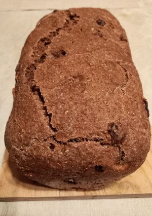 Una foto de Pan de centeno con pasas y nueces (panificadora Lidl)
