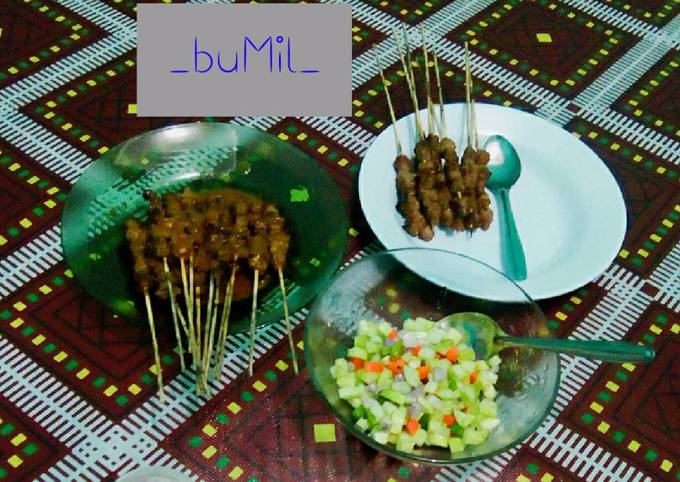 Langkah Mudah untuk Menyiapkan Sate Sapi Bumbu Kacang🌱buMil Anti Gagal