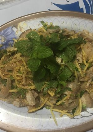 Hình của món Thịt heo mọi làm chạo.