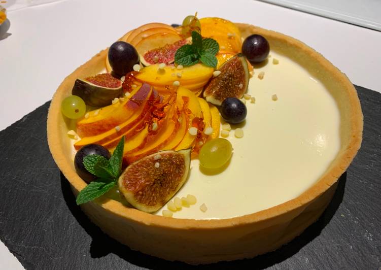 Recetta di Fatto in casa Crostata moderna panna cotta e caramello