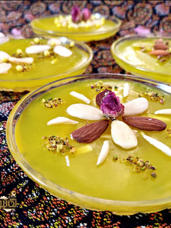 عکسی از دستور "ماقوت زعفرانی" دسر ساده، سریع و خوشمزه