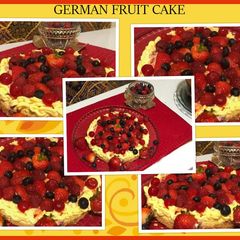 German fruit cake A picture of German fruit cake.