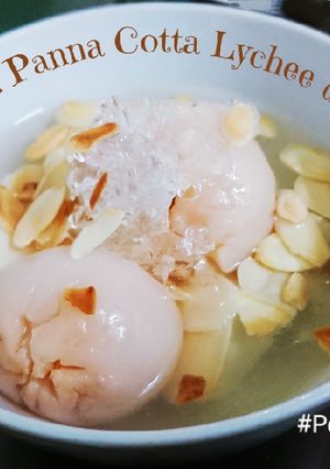 Hình của món Baby Almond Panna cotta Lychee dessert - Chè khúc bạch em bé.