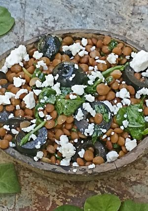 Una foto de Ensalada de lentejas y feta
