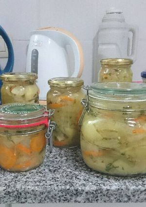 Una foto de Berenjenas al escabeche