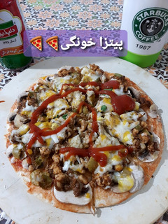 عکسی از دستور پیتزا خونگی