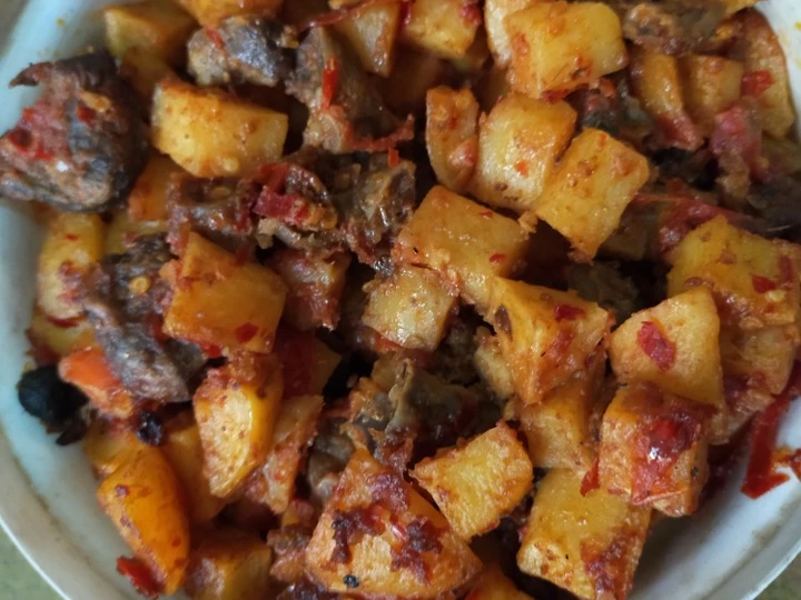 Langkah Mudah untuk Menyiapkan Resep Resep sambal ati kentang gampang yang Lezat Anti Ribet, Menggugah Selera