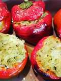 Peppers Stuffed with Pesto Rice
