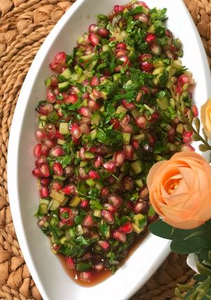 صورة لوصفة سلطة الرمان 🤤💕
